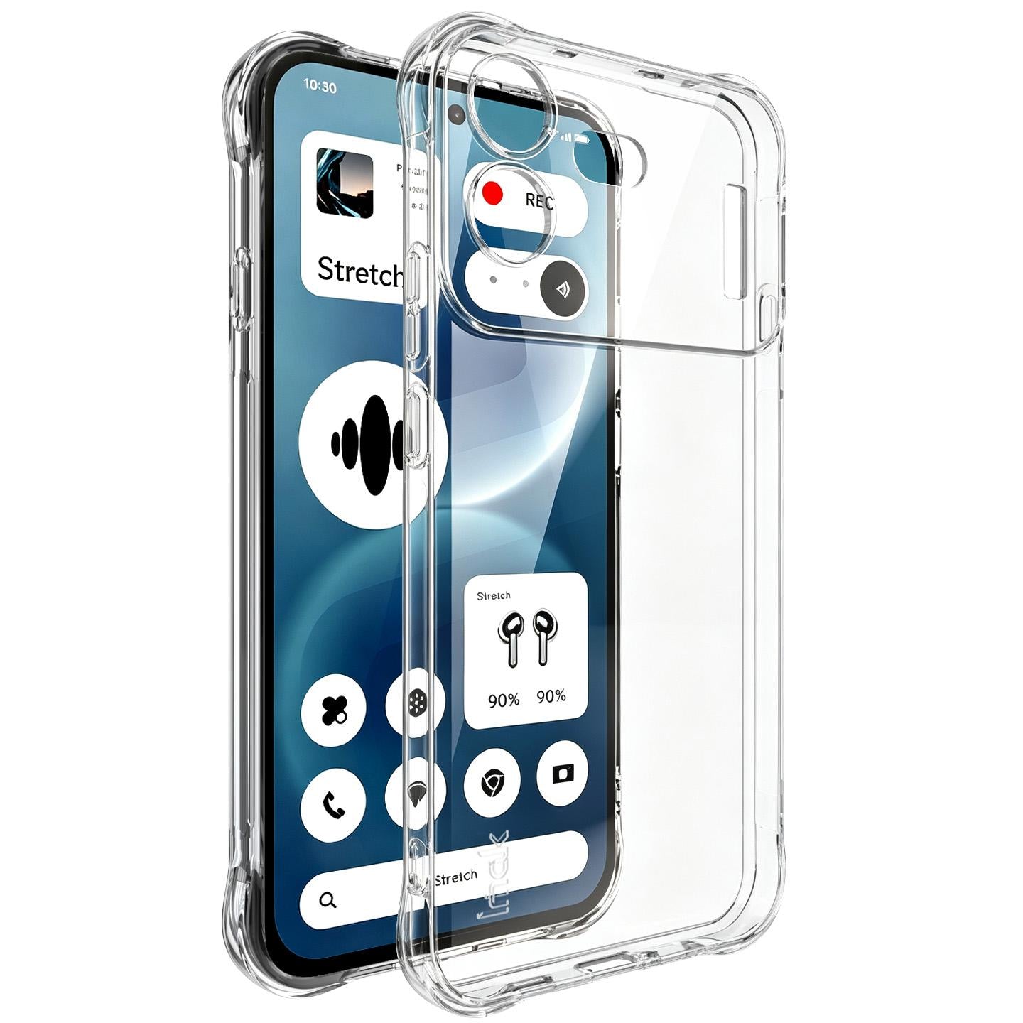 For Nothing Phone 4b imak Shockproof Airbag TPU Phone Case(Transparent)