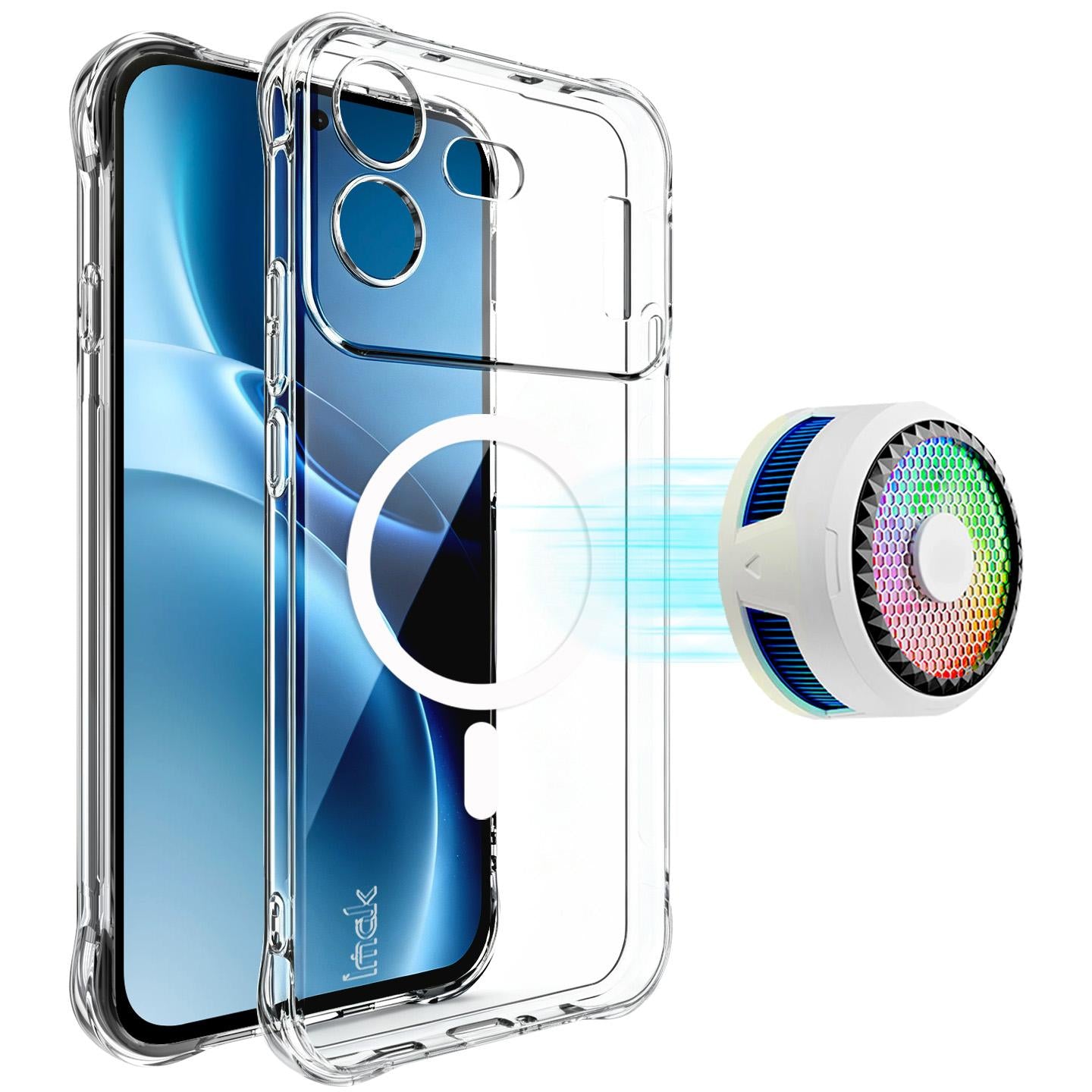 For Nothing Phone 4b imak Magnetic Shockproof Airbag TPU Phone Case(Transparent)
