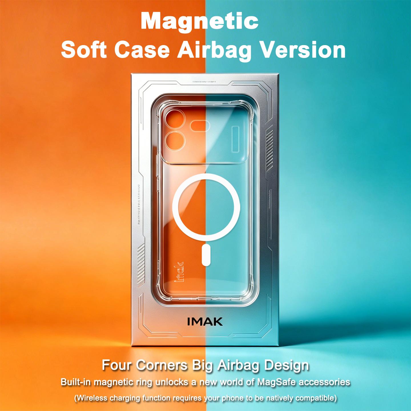 For Nothing Phone 4b imak Magnetic Shockproof Airbag TPU Phone Case(Transparent)