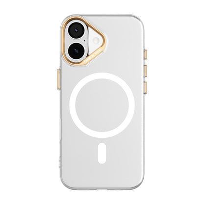 For iPhone 17 ABEEL Transparent Magnetic Hardened PC Phone Case(White)