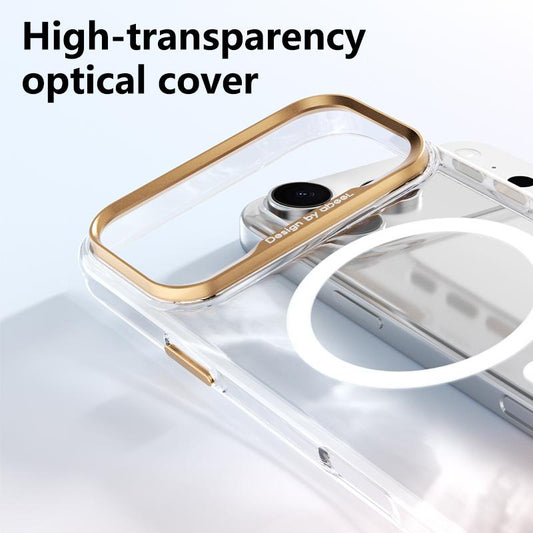 For iPhone 17 ABEEL Transparent Magnetic Hardened PC Phone Case(White)