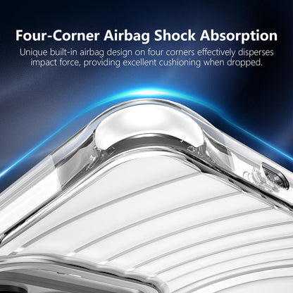 For Galaxy S26 5G Wave Pattern Air Cushion Corners Shockproof Magnetic Phone Case(White)