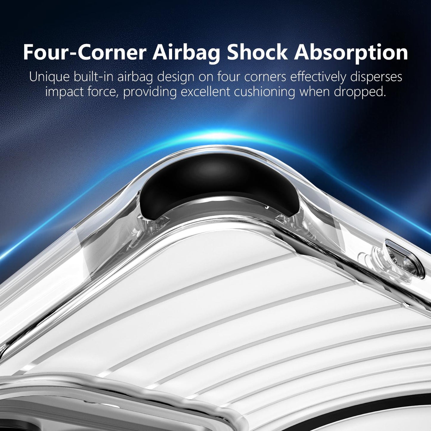 For Galaxy S26 5G Wave Pattern Air Cushion Corners Shockproof Magnetic Phone Case(Black)
