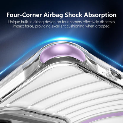 For Galaxy S26 5G Wave Pattern Air Cushion Corners Shockproof Magnetic Phone Case(Purple)