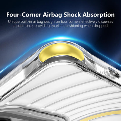 For Galaxy S26 5G Wave Pattern Air Cushion Corners Shockproof Magnetic Phone Case(Yellow)