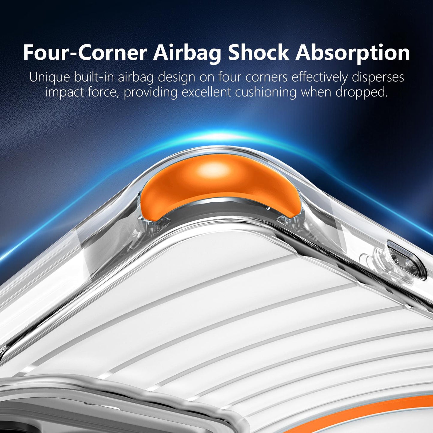 For Galaxy S26 5G Wave Pattern Air Cushion Corners Shockproof Magnetic Phone Case(Orange)