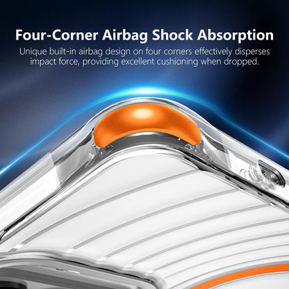 For Galaxy S26 5G Wave Pattern Air Cushion Corners Shockproof Magnetic Phone Case(Orange)