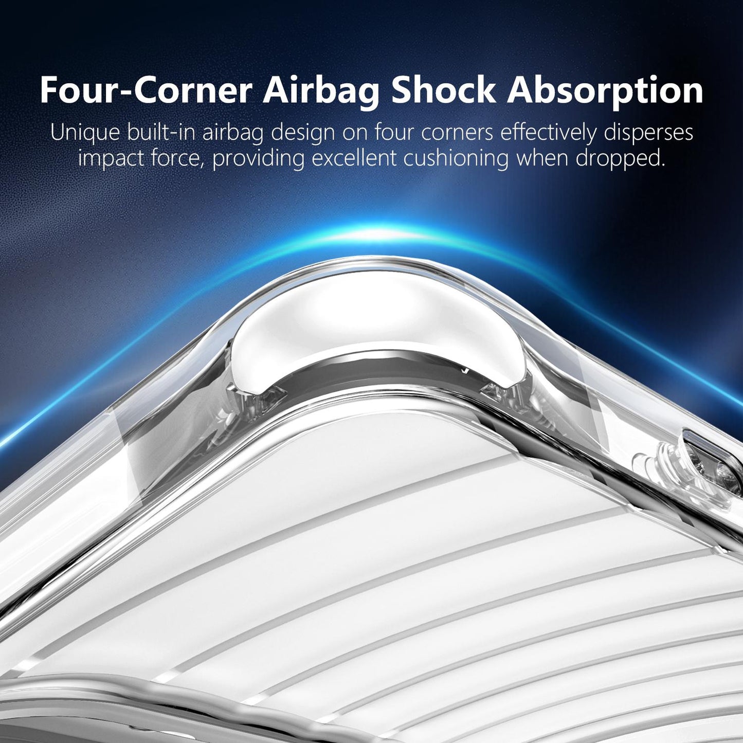 For Galaxy S24+ 5G / S25+ 5G Wave Pattern Air Cushion Corners Shockproof Magnetic Phone Case(White)