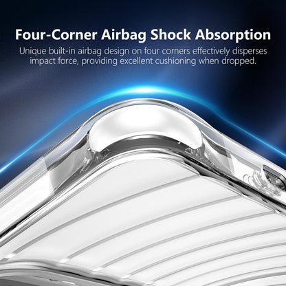 For Galaxy S24+ 5G / S25+ 5G Wave Pattern Air Cushion Corners Shockproof Magnetic Phone Case(White)