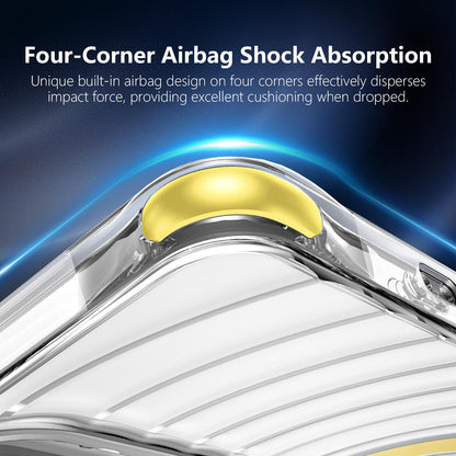 For Galaxy S24+ 5G / S25+ 5G Wave Pattern Air Cushion Corners Shockproof Magnetic Phone Case(Yellow)
