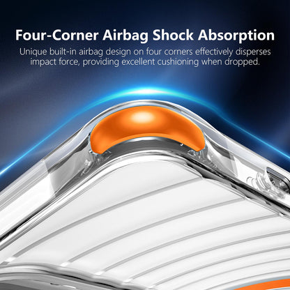 For Galaxy S24+ 5G / S25+ 5G Wave Pattern Air Cushion Corners Shockproof Magnetic Phone Case(Orange)