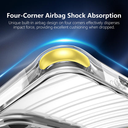 For Galaxy S24 Ultra 5G Wave Pattern Air Cushion Corners Shockproof Magnetic Phone Case(Yellow)