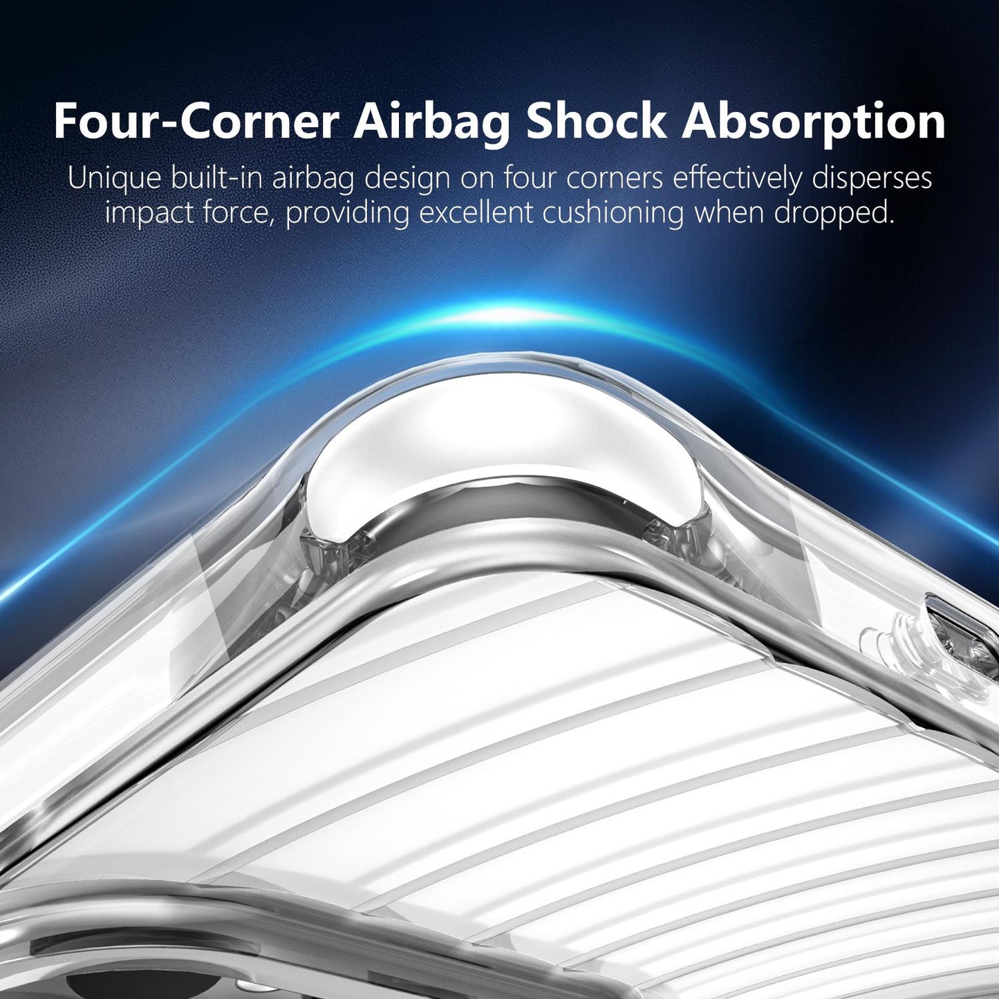 For Galaxy S25 Ultra 5G Wave Pattern Air Cushion Corners Shockproof Magnetic Phone Case(White)
