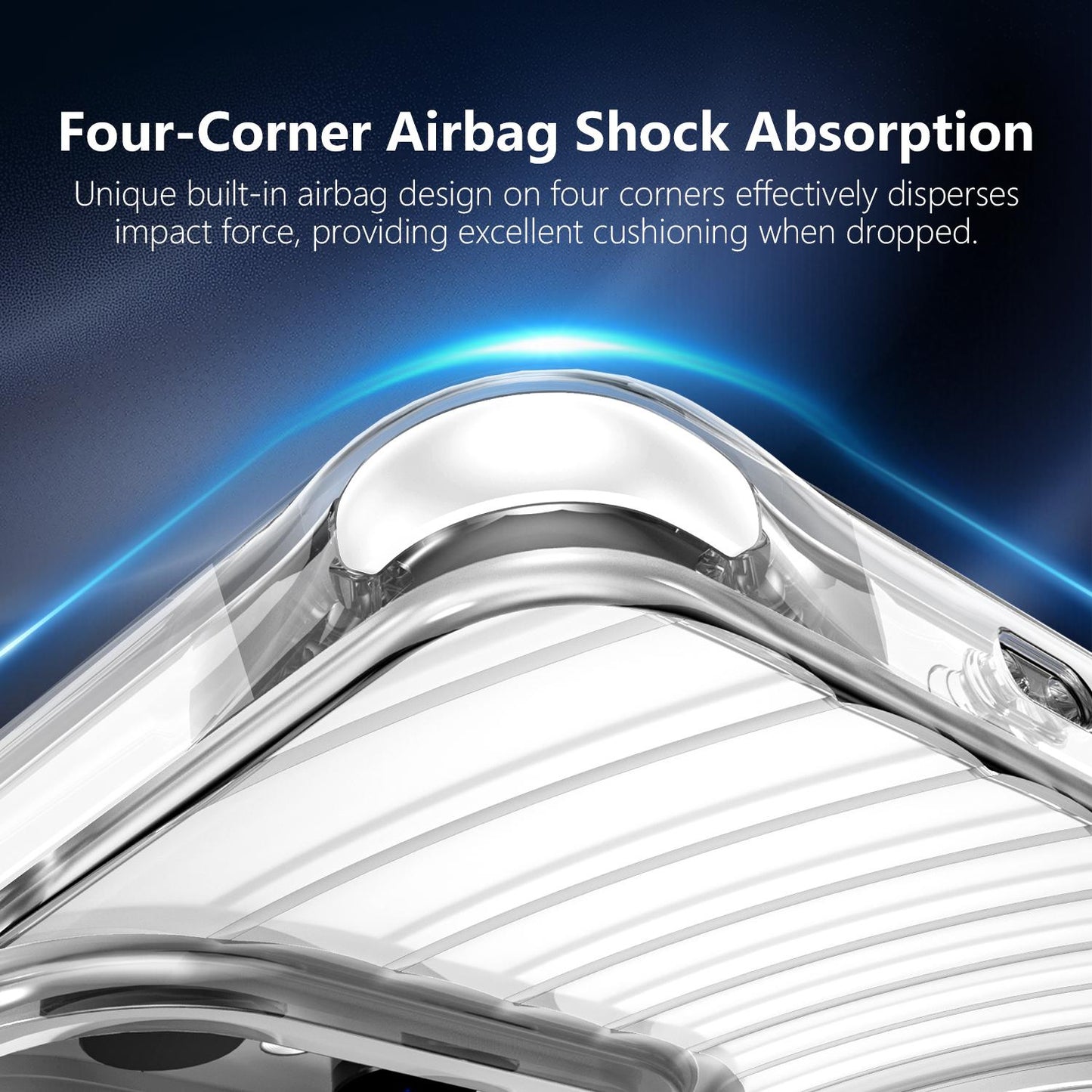 For Galaxy S26 Ultra 5G Wave Pattern Air Cushion Corners Shockproof Magnetic Phone Case(White)
