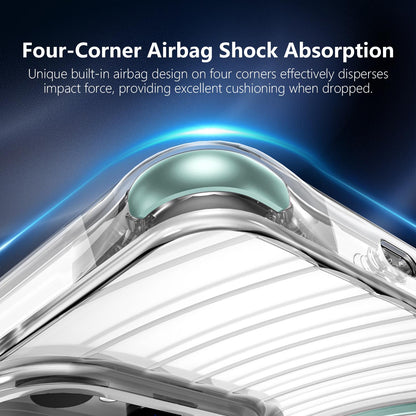 For Galaxy S26 Ultra 5G Wave Pattern Air Cushion Corners Shockproof Magnetic Phone Case(Mint Green)