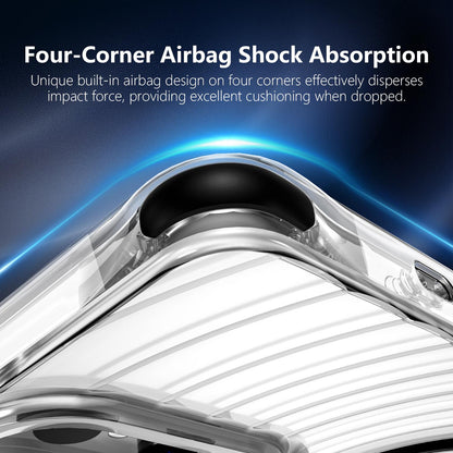 For Galaxy S26 Ultra 5G Wave Pattern Air Cushion Corners Shockproof Magnetic Phone Case(Black)