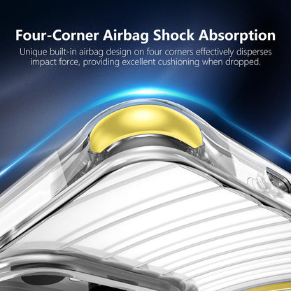 For Galaxy S26 Ultra 5G Wave Pattern Air Cushion Corners Shockproof Magnetic Phone Case(Yellow)