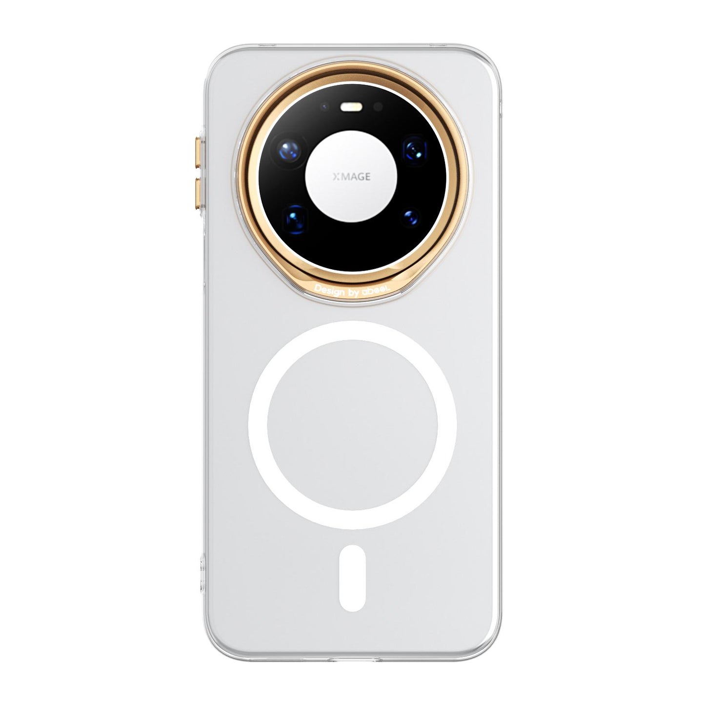 For Huawei Mate 80 Pro Max ABEEL Transparent Magnetic Hardened PC Phone Case(White)