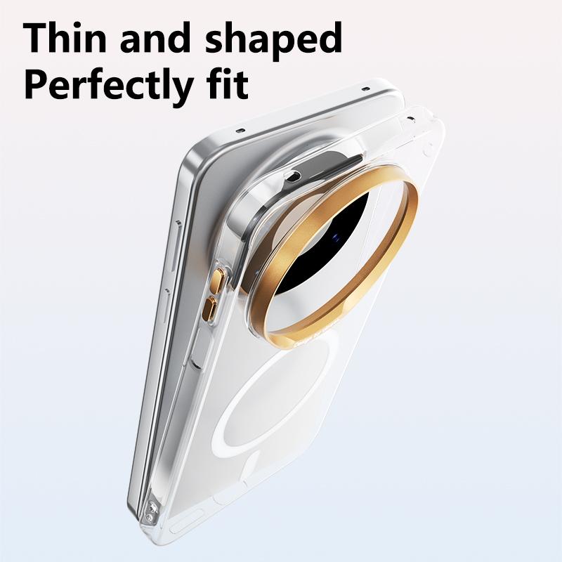 For Huawei Mate 80 Pro Max ABEEL Transparent Magnetic Hardened PC Phone Case(White)