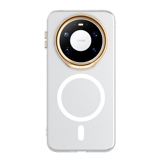 For Huawei Mate 80 / Mate 80 Pro ABEEL Transparent Magnetic Hardened PC Phone Case(White)