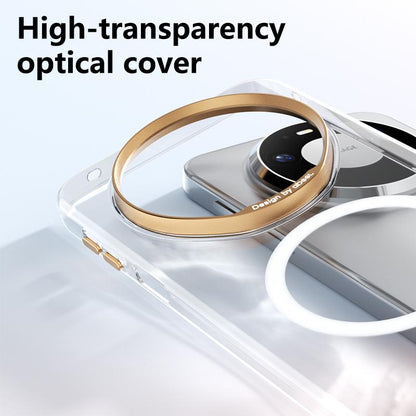 For Huawei Mate 80 / Mate 80 Pro ABEEL Transparent Magnetic Hardened PC Phone Case(White)