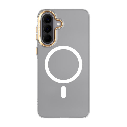 For Galaxy A57 5G ABEEL Transparent Magnetic Hardened PC Phone Case(White)