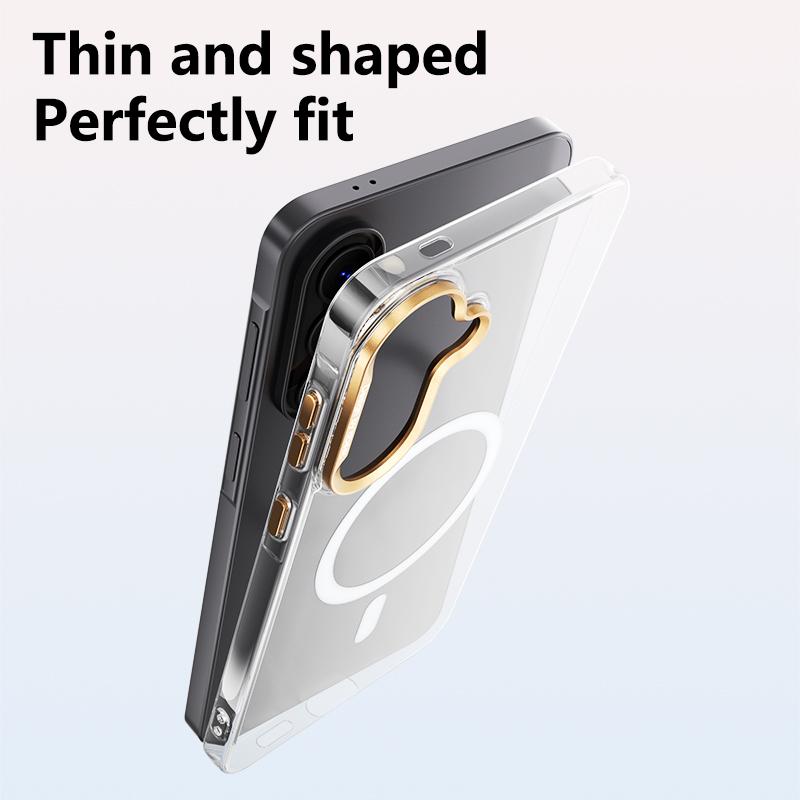 For Galaxy A57 5G ABEEL Transparent Magnetic Hardened PC Phone Case(White)