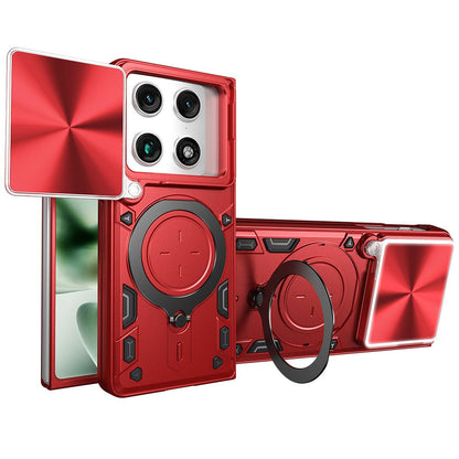 For Motorola Razr Fold 5G CD Texture Sliding Camshield Magnetic Holder Phone Case(Red)