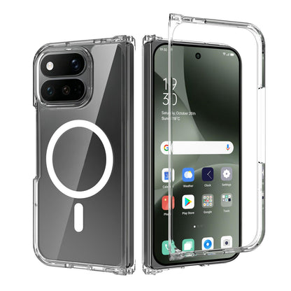 For Google Pixel 11 Pro Fold Scratch-proof Transparent Magnetic Phone Case