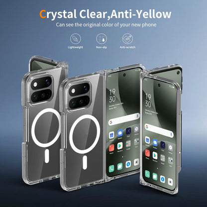For Google Pixel 11 Pro Fold Scratch-proof Transparent Magnetic Phone Case