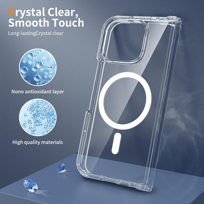 For Google Pixel 11 Pro Fold Scratch-proof Transparent Magnetic Phone Case
