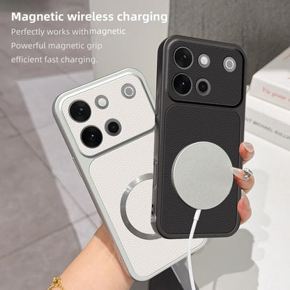 For vivo S60 5G Lambskin Series Magnetic Skin Feel Phone Case(Silver)