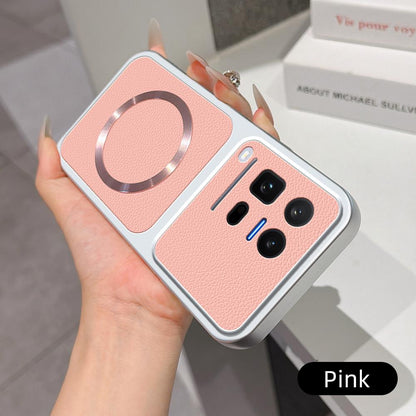 For vivo iQOO 15 Ultra 5G Lambskin Series Magnetic Skin Feel Phone Case(Pink)