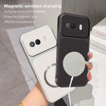 For vivo iQOO Z11 Turbo 5G Lambskin Series Magnetic Skin Feel Phone Case(Black)