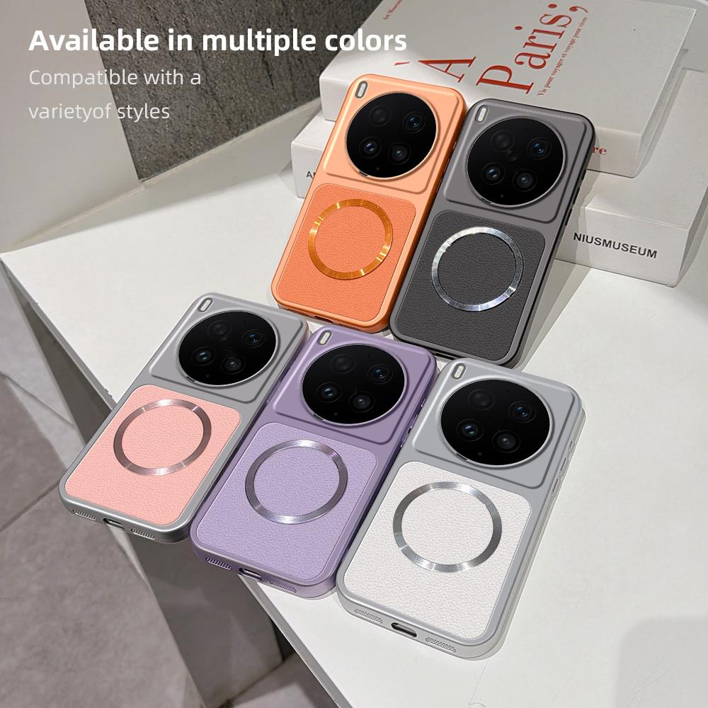 For vivo X300 Ultra Lambskin Series Magnetic Skin Feel Phone Case(Purple)