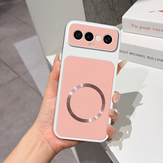 For vivo S50 Pro mini 5G Lambskin Series Magnetic Skin Feel Phone Case(Pink)