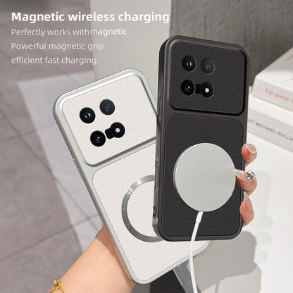 For vivo iQOO 15 Lambskin Series Magnetic Skin Feel Phone Case(Orange)