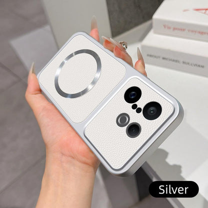 For vivo S30 Pro mini Lambskin Series Magnetic Skin Feel Phone Case(Silver)