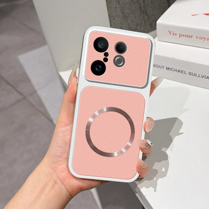 For vivo S30 Pro mini Lambskin Series Magnetic Skin Feel Phone Case(Pink)