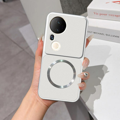 For vivo S20 Pro Lambskin Series Magnetic Skin Feel Phone Case(Silver)