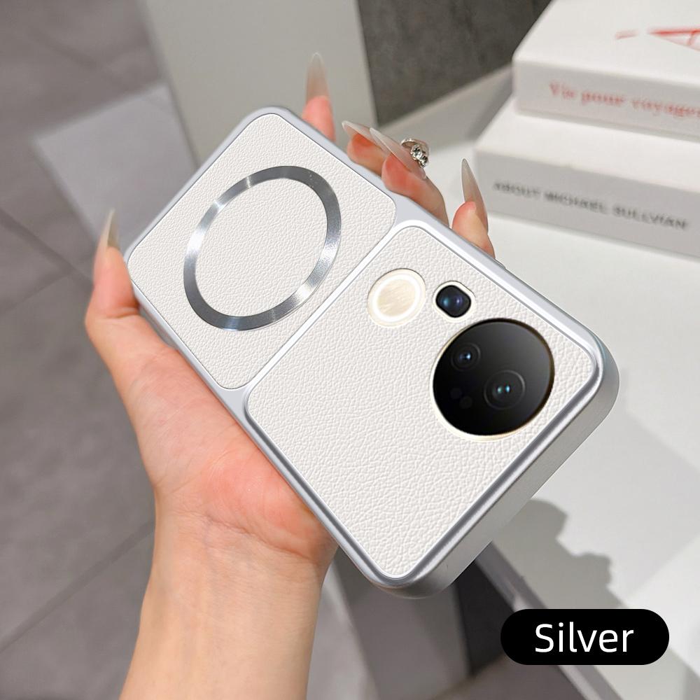 For vivo S20 Pro Lambskin Series Magnetic Skin Feel Phone Case(Silver)