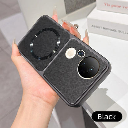 For vivo S20 Pro Lambskin Series Magnetic Skin Feel Phone Case(Black)