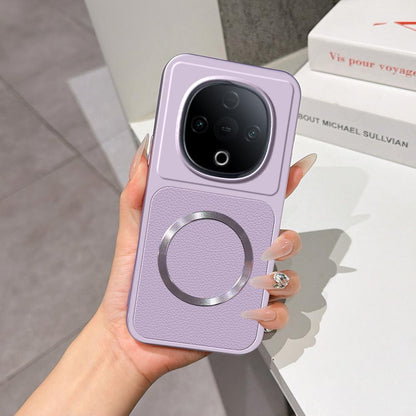 For vivo Y300 Lambskin Series Magnetic Skin Feel Phone Case(Purple)