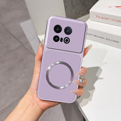For vivo iQOO 13 Lambskin Series Magnetic Skin Feel Phone Case(Purple)