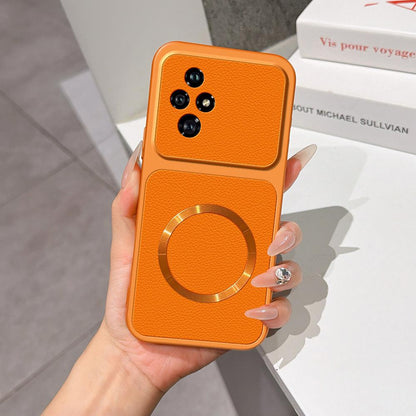 For Honor 200 Lambskin Series Magnetic Skin Feel Phone Case(Orange)