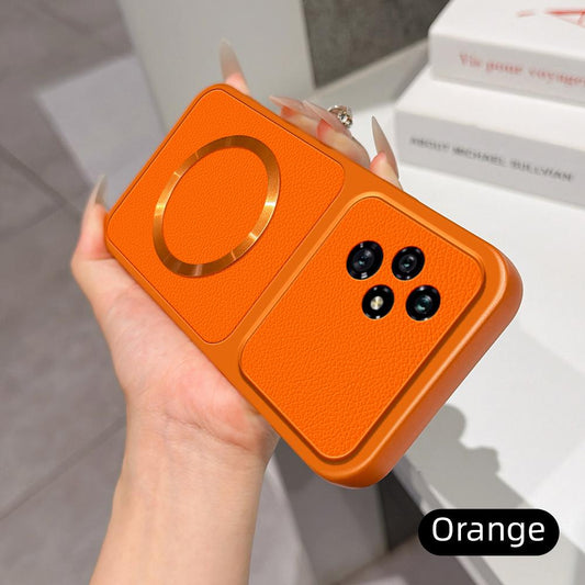 For Honor 200 Lambskin Series Magnetic Skin Feel Phone Case(Orange)