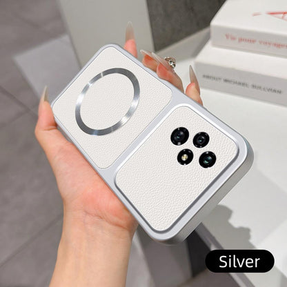 For Honor 200 Lambskin Series Magnetic Skin Feel Phone Case(Silver)