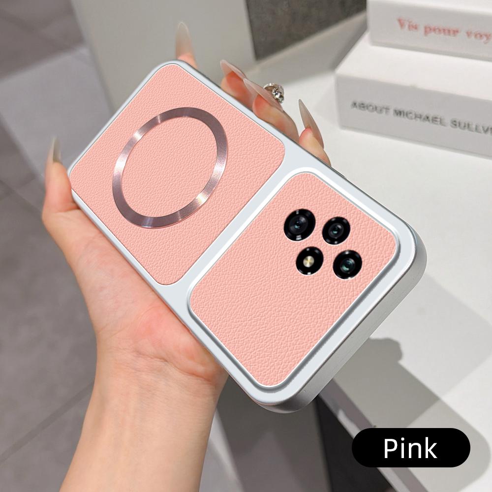For Honor 200 Lambskin Series Magnetic Skin Feel Phone Case(Pink)