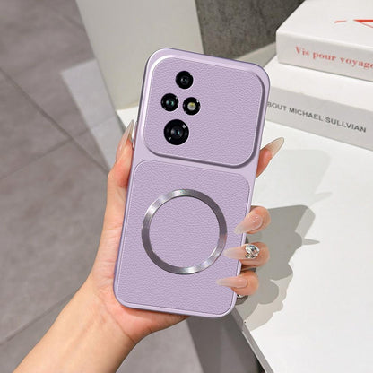 For Honor 200 Pro Lambskin Series Magnetic Skin Feel Phone Case(Purple)