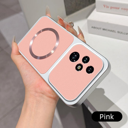 For Honor 200 Pro Lambskin Series Magnetic Skin Feel Phone Case(Pink)